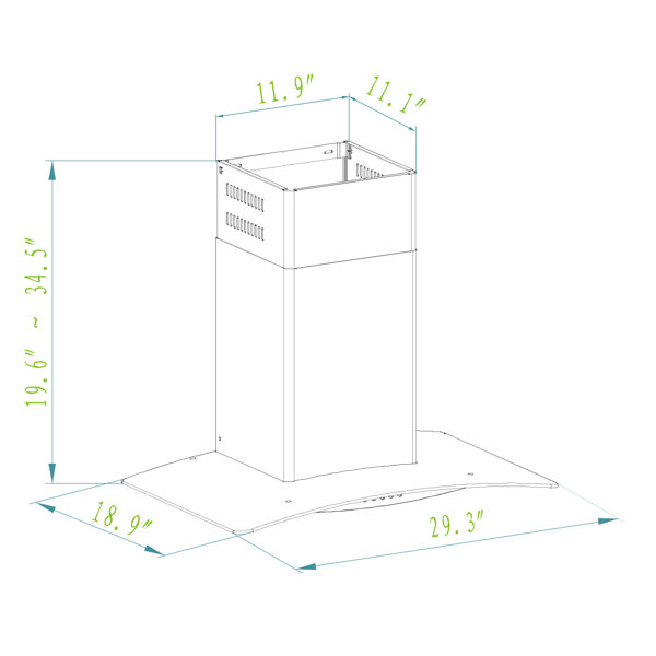Winflo 30" 400 CFM Convertible Wall Mount Range Hood & Reviews Wayfair